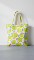 Lime Glaze patterned canvas tote bag